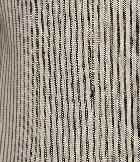 Gianni Bini Samie Linen Blend Pin Stripe Crew Neck Sleeveless Romper Product Image