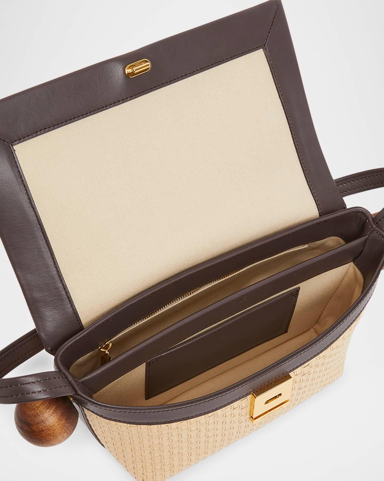 Le Rond Geometric Raffia Shoulder Bag Product Image