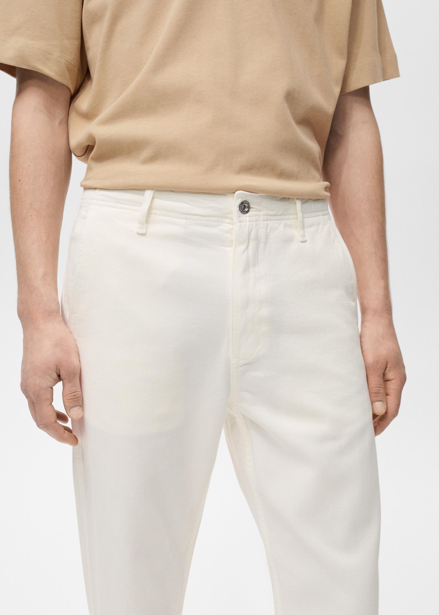 Lyocell regular-fit jeans - Men | MANGO USA Product Image