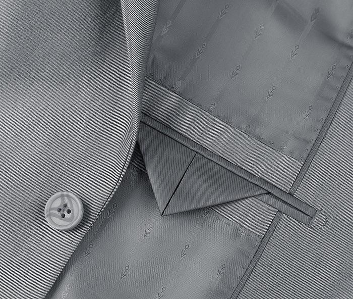 Gray Slim Fit Sharkskin Italian Styled 2 Piece Suit Product Image