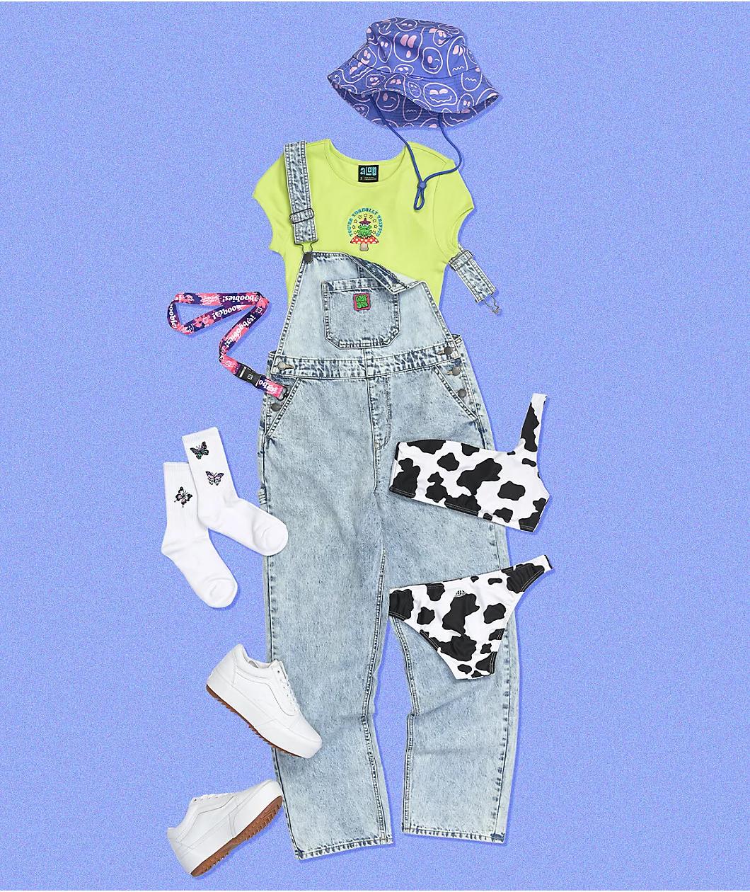 Empyre Suzie Light Wash Denim Overalls Product Image