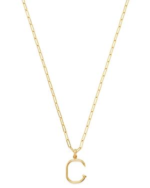 Zoe Lev 14K Yellow Gold Large Nail Initial Necklace, 18 Product Image