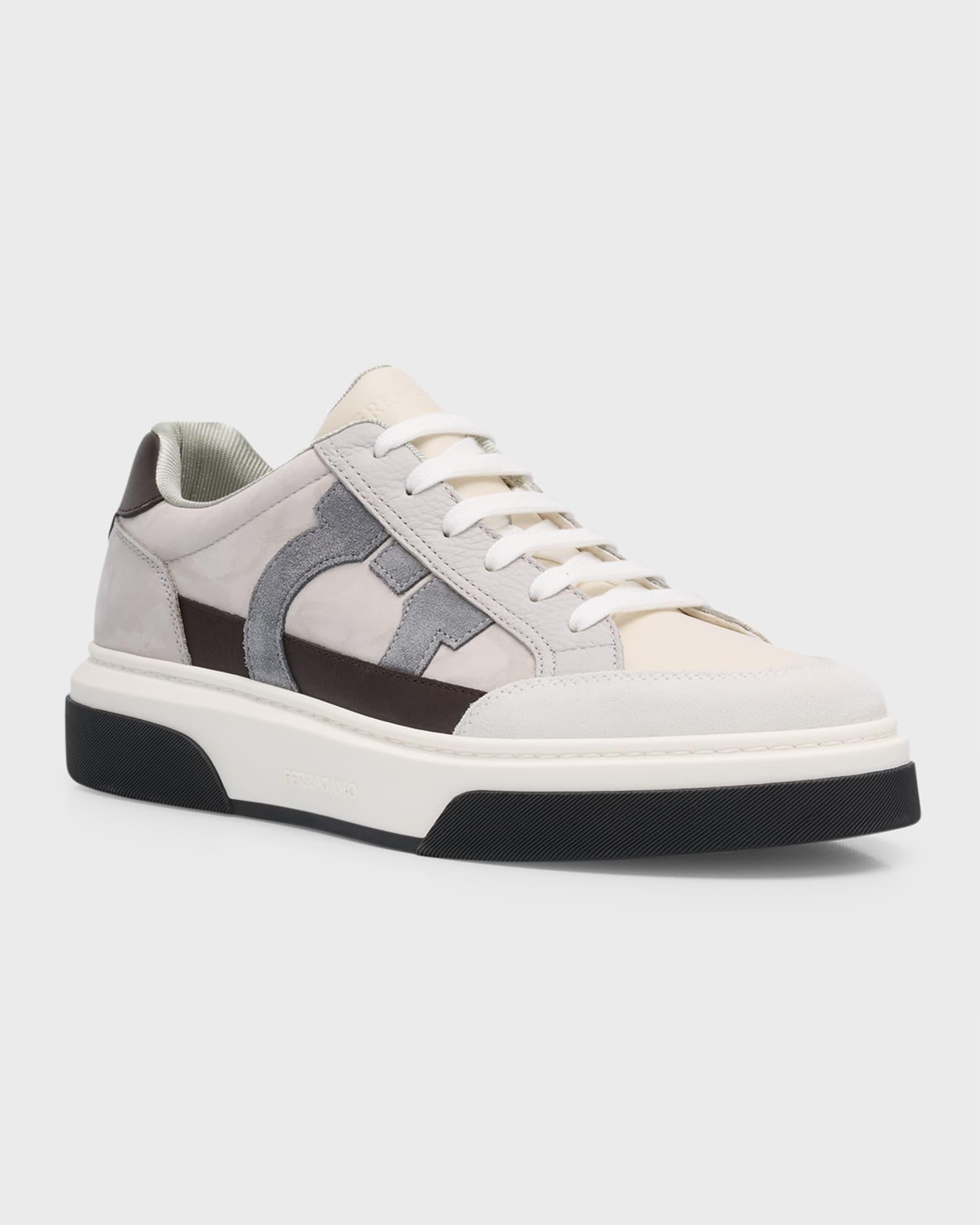 Men's Cassina Gancini Leather Low-Top Sneakers Product Image