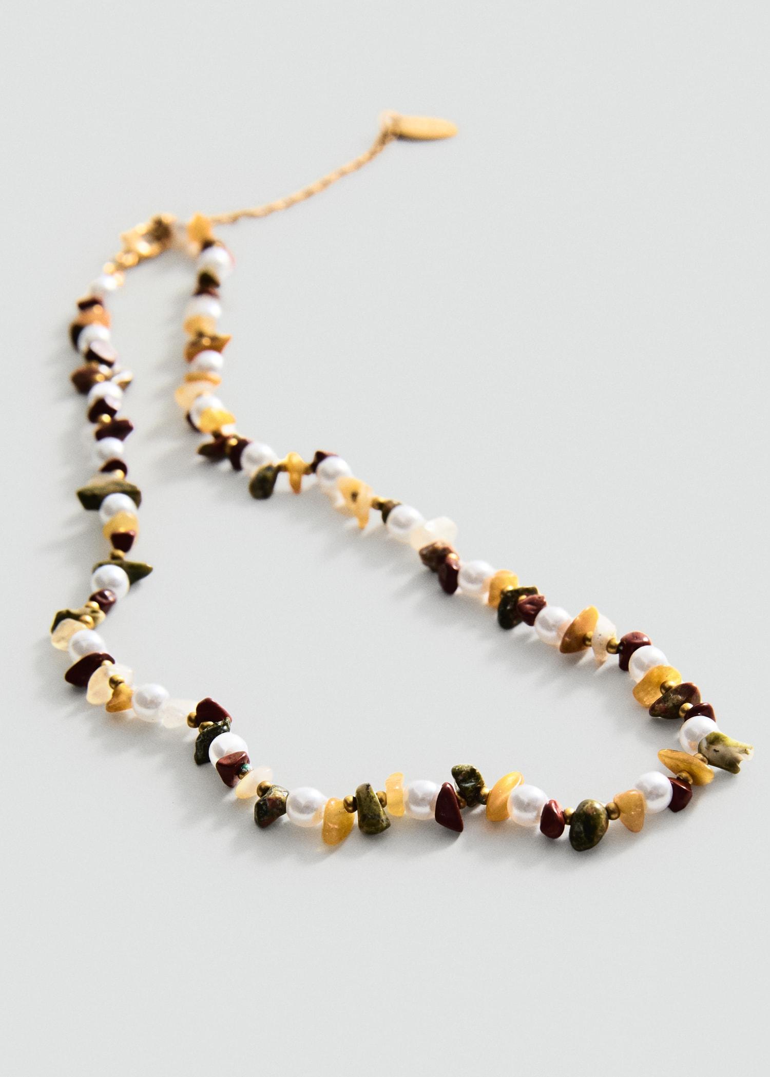 Combined double-pendant necklace - Women | MANGO USA Product Image