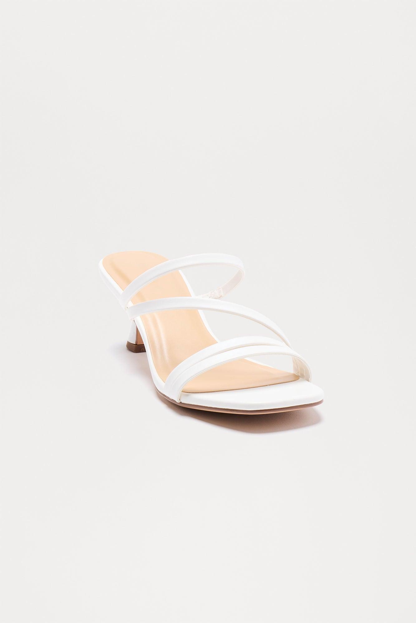 Spice Kitten Heels - White Product Image