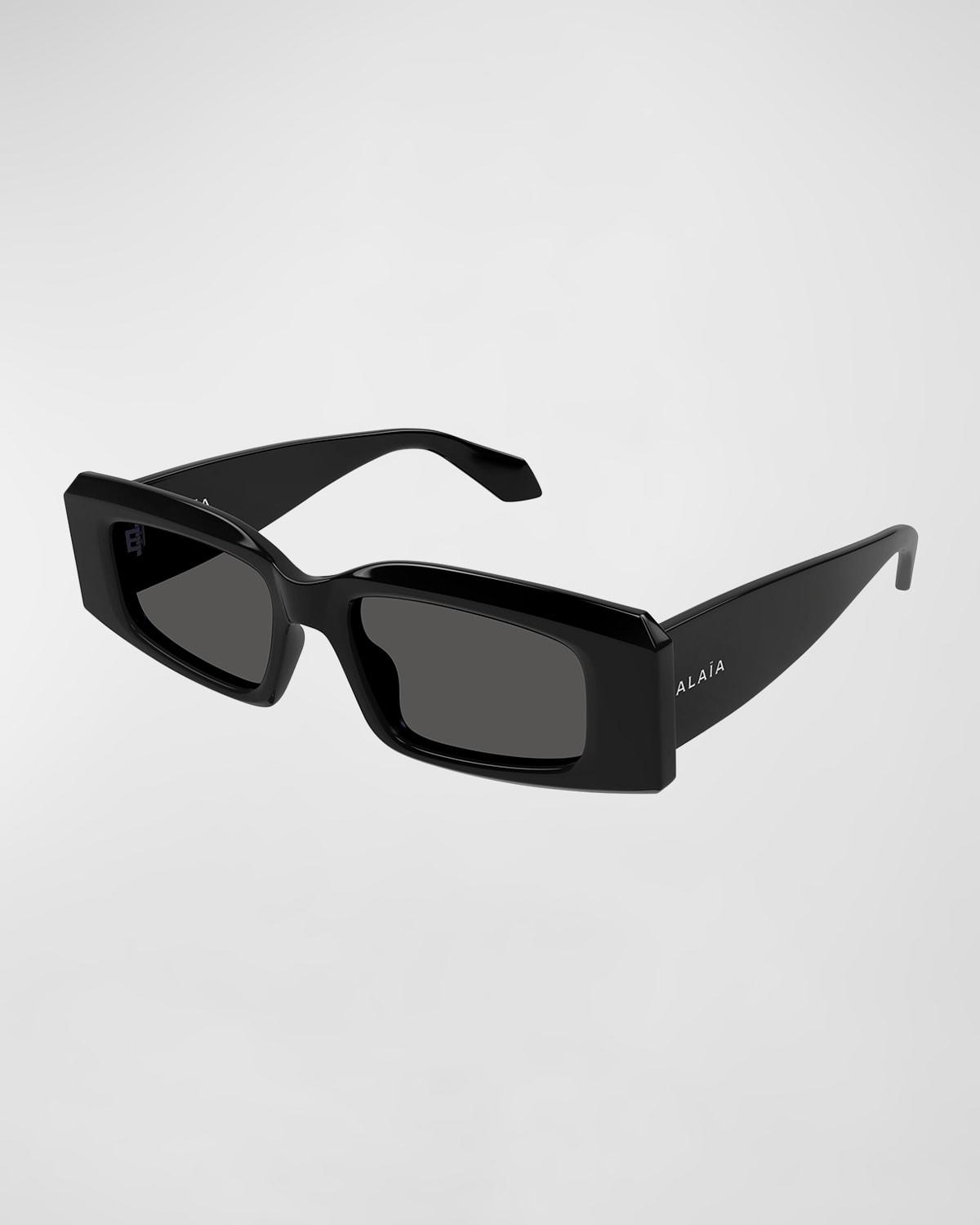 Beveled Acetate Rectangle Sunglasses Product Image