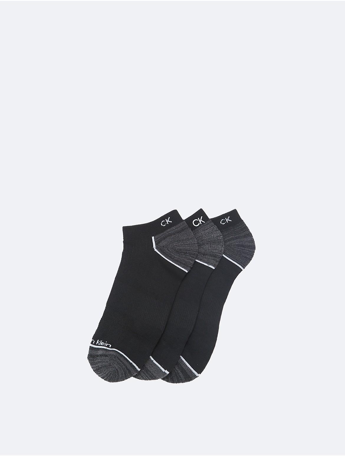Calvin Klein Mens Performance Microfiber 3-Pack No Show Socks Product Image