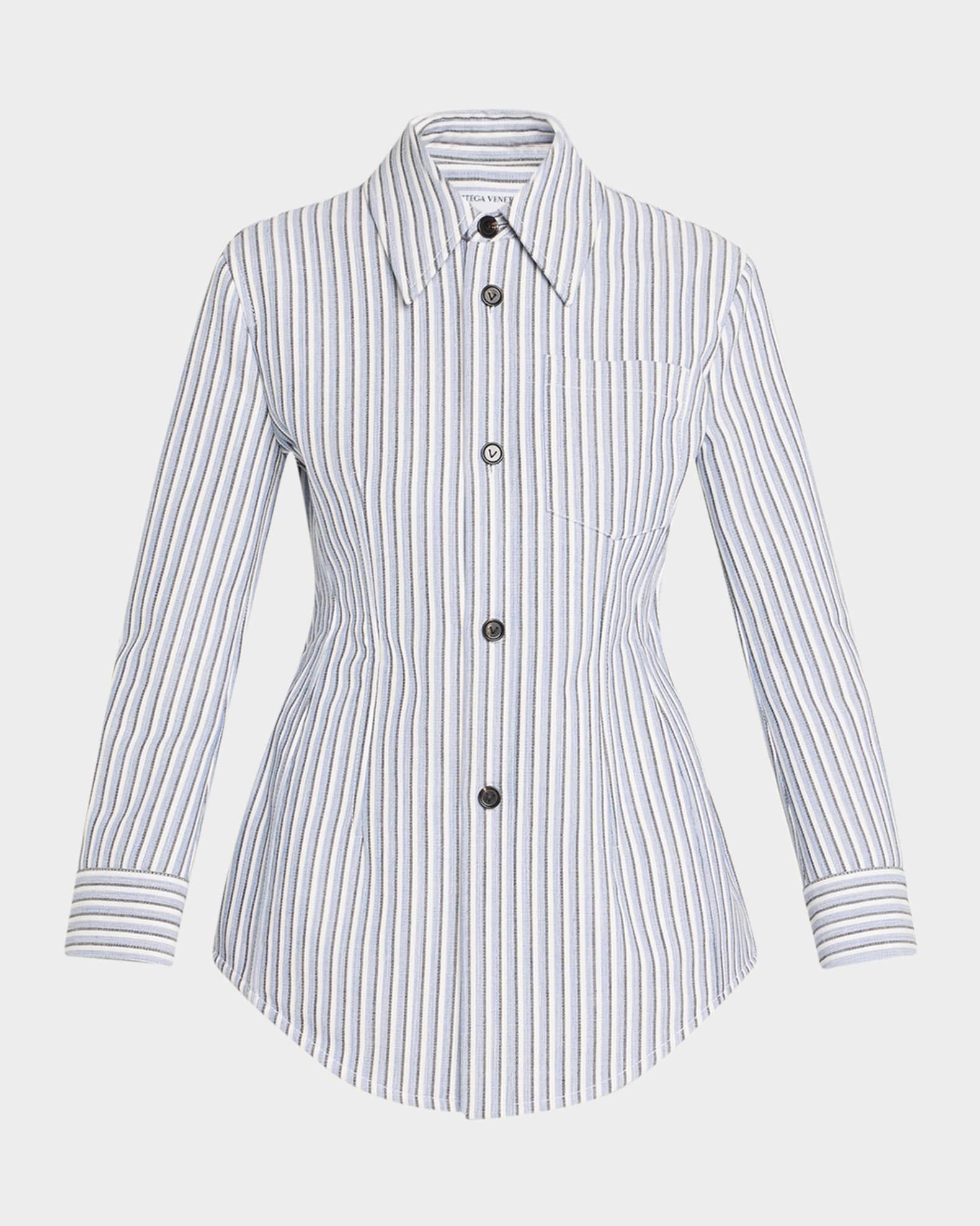 Structured Cotton Stripe Jacket Product Image