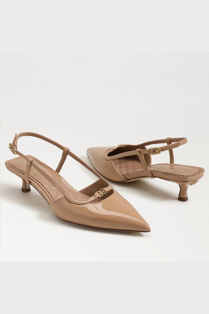 Toni Slingback Kitten Heel - Golden Sand Patent Product Image