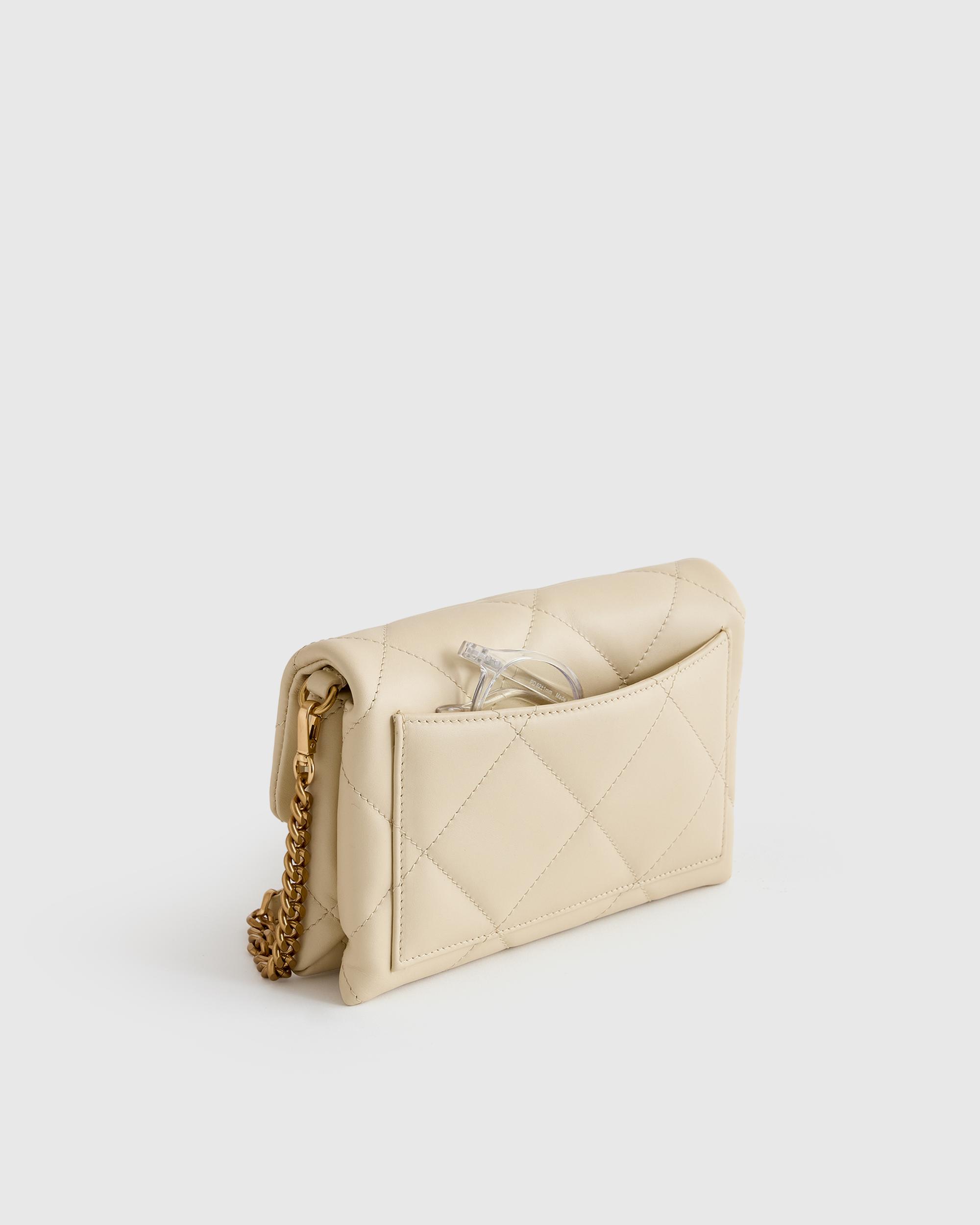 Quince | Women's Italian Leather Diamond Quilted Wallet Crossbody Product Image