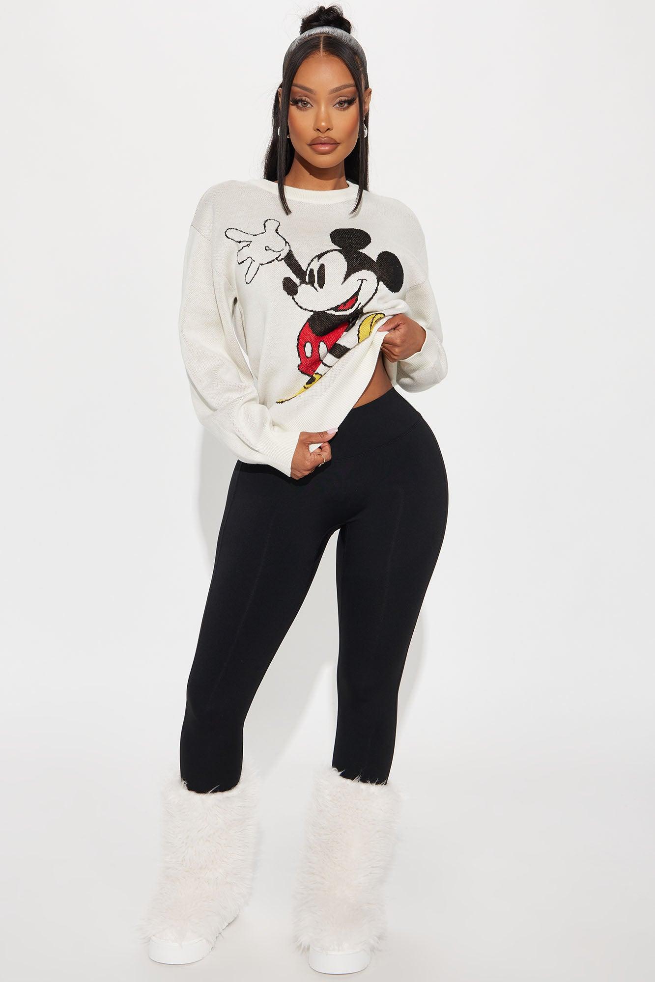Mickey Mouse Waving Sweater - White/combo Female Product Image