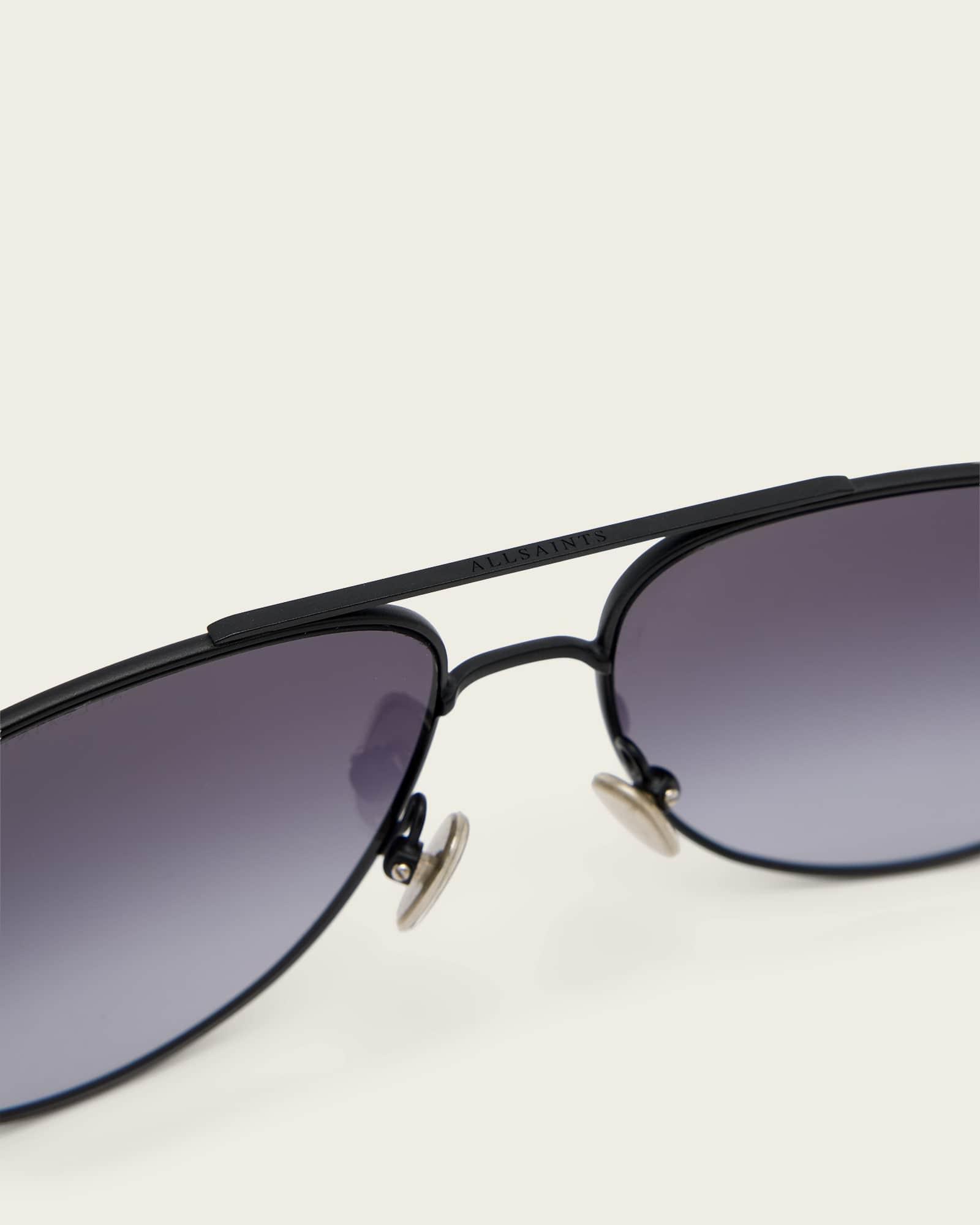 Avie Square Visor Sunglasses CRYSTAL BURGUNDY | ALLSAINTS US Product Image