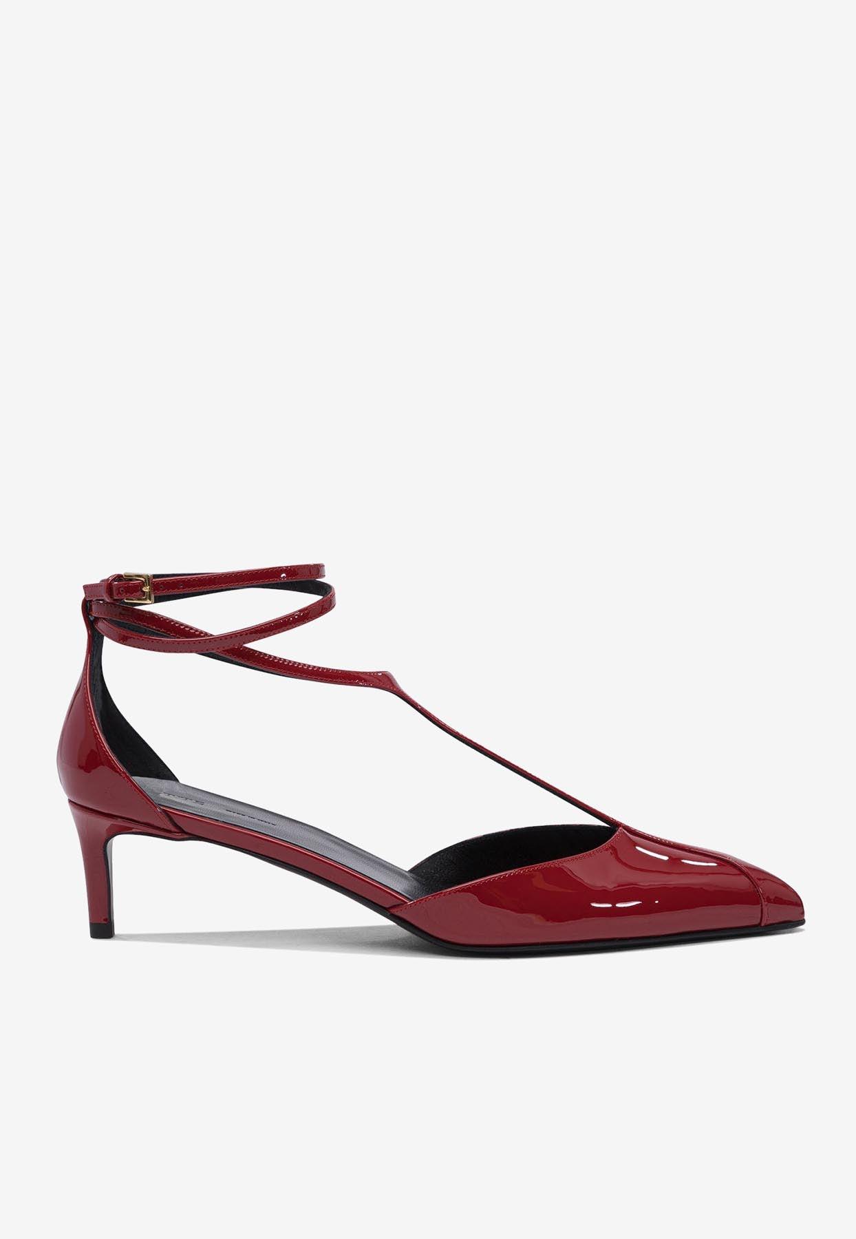 KHAITE Mia 45 Patent Leather Pumps In Red Product Image