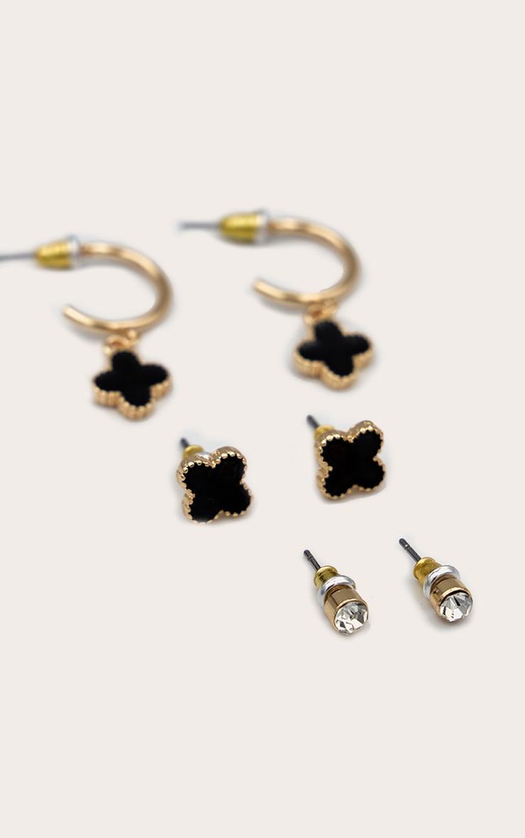 Gold Clover Pendant Multipack Earrings Product Image