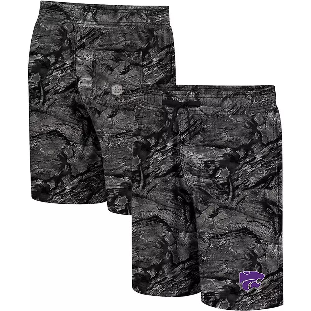 Men's Colosseum Charcoal Kansas State Wildcats Realtree Aspect Ohana Swim Shorts,  Product Image