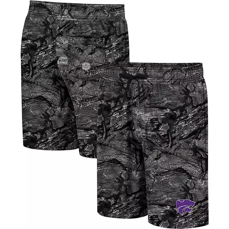 Men's Colosseum Charcoal Kansas State Wildcats Realtree Aspect Ohana Swim Shorts,  Product Image
