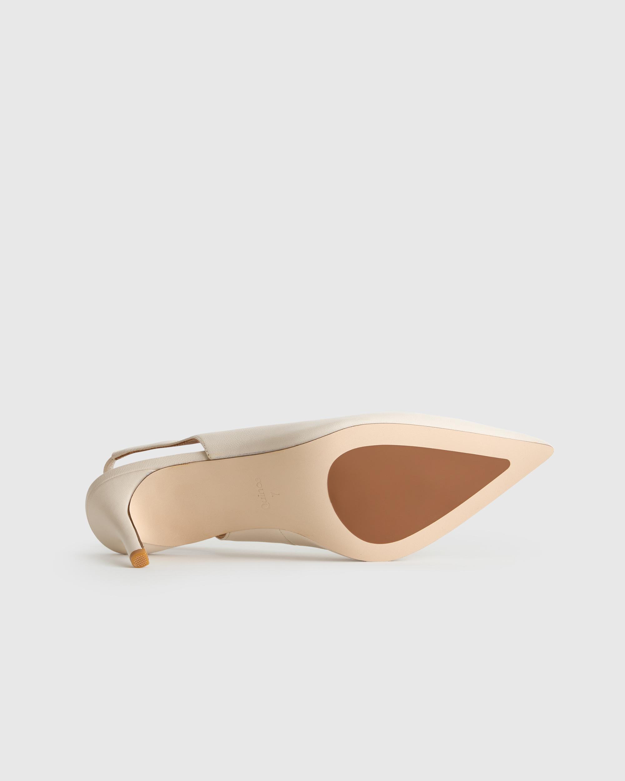Quince | Women's Italian Leather Slingback 75mm Heel Product Image