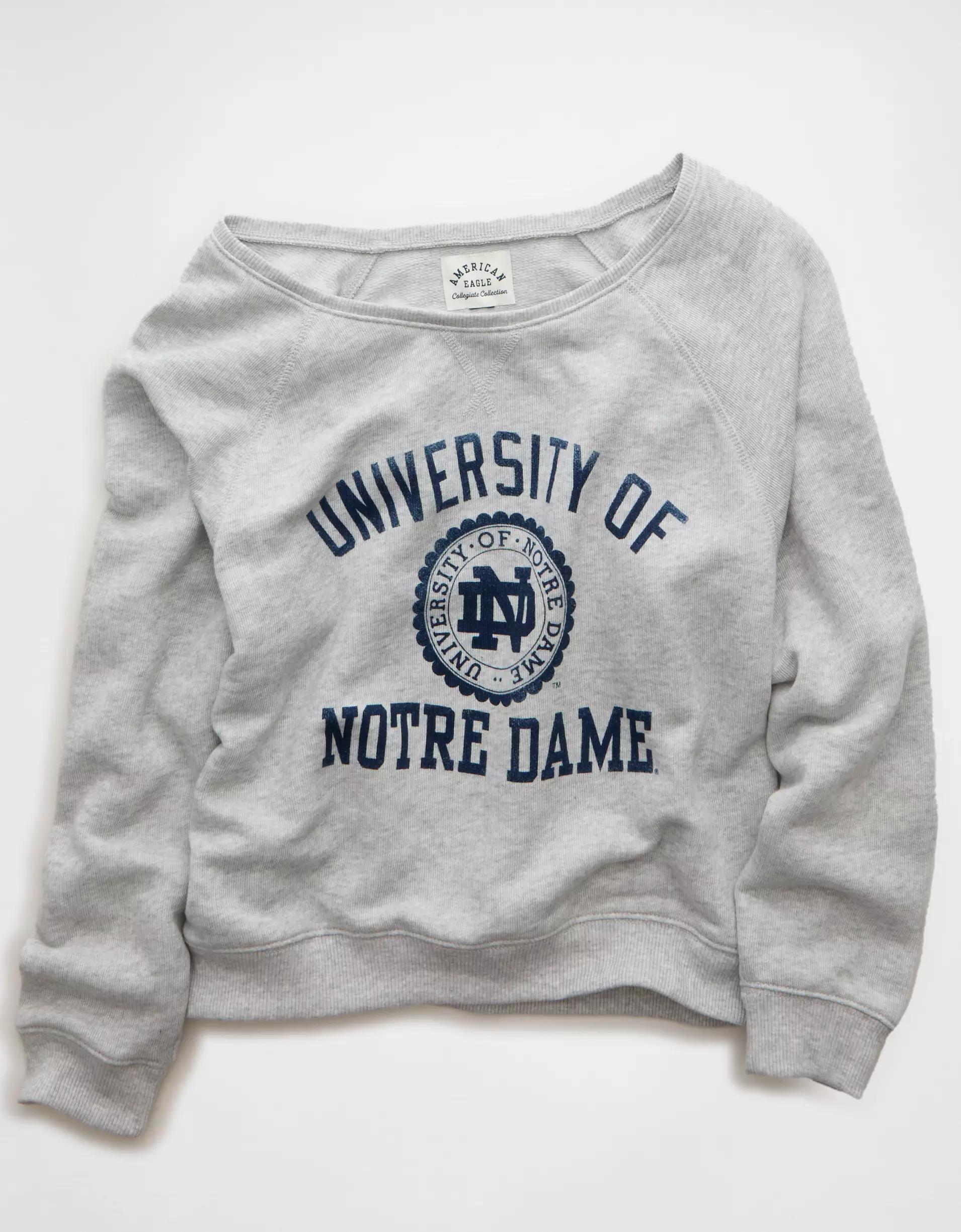 AE Notre Dame Fighting Irish Graphic Off The Shoulder Sweatshirt Product Image