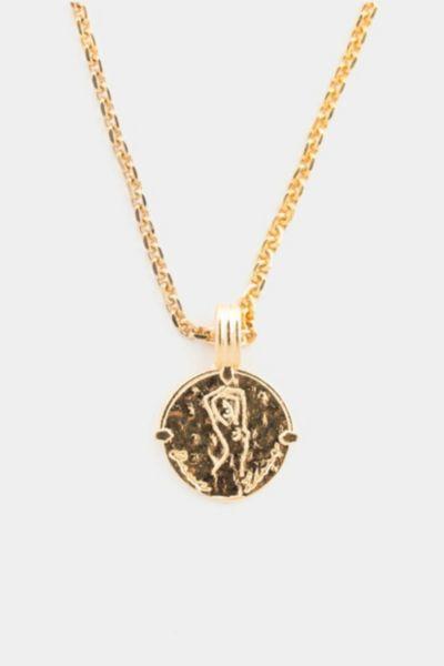 Deux Lions Jewelry Gold Zodiac Necklace Mens at Urban Outfitters Product Image