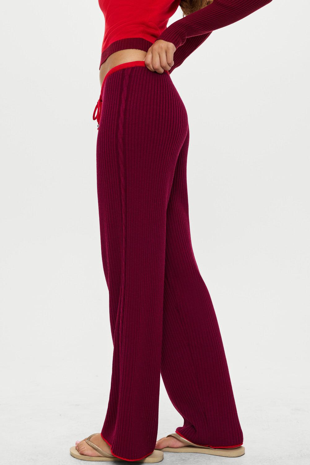 Plus Size Plain Button Detail Straight Leg Pants Women DarkBrown Office Straight Leg High Rise Office Pants BloomChic 10/M Product Image