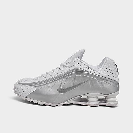 Nike Mens Nike Shox R4 - Mens Shoes White/Metallic Silver Product Image