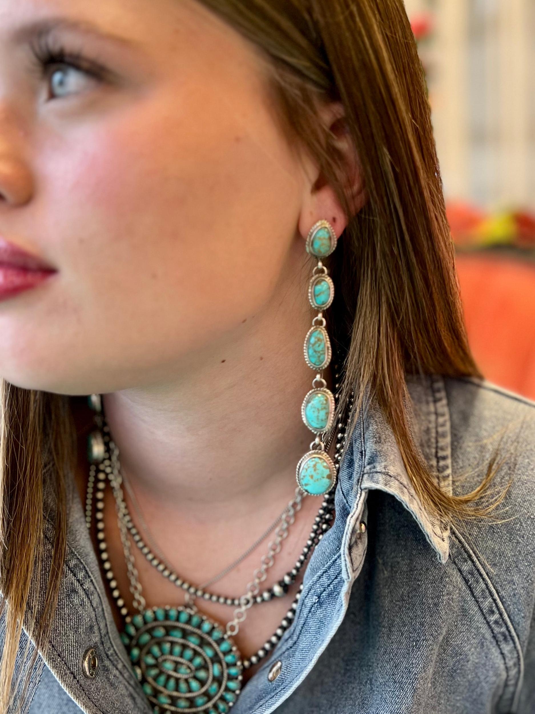 Cinco Turquoise Drop Earrings Product Image