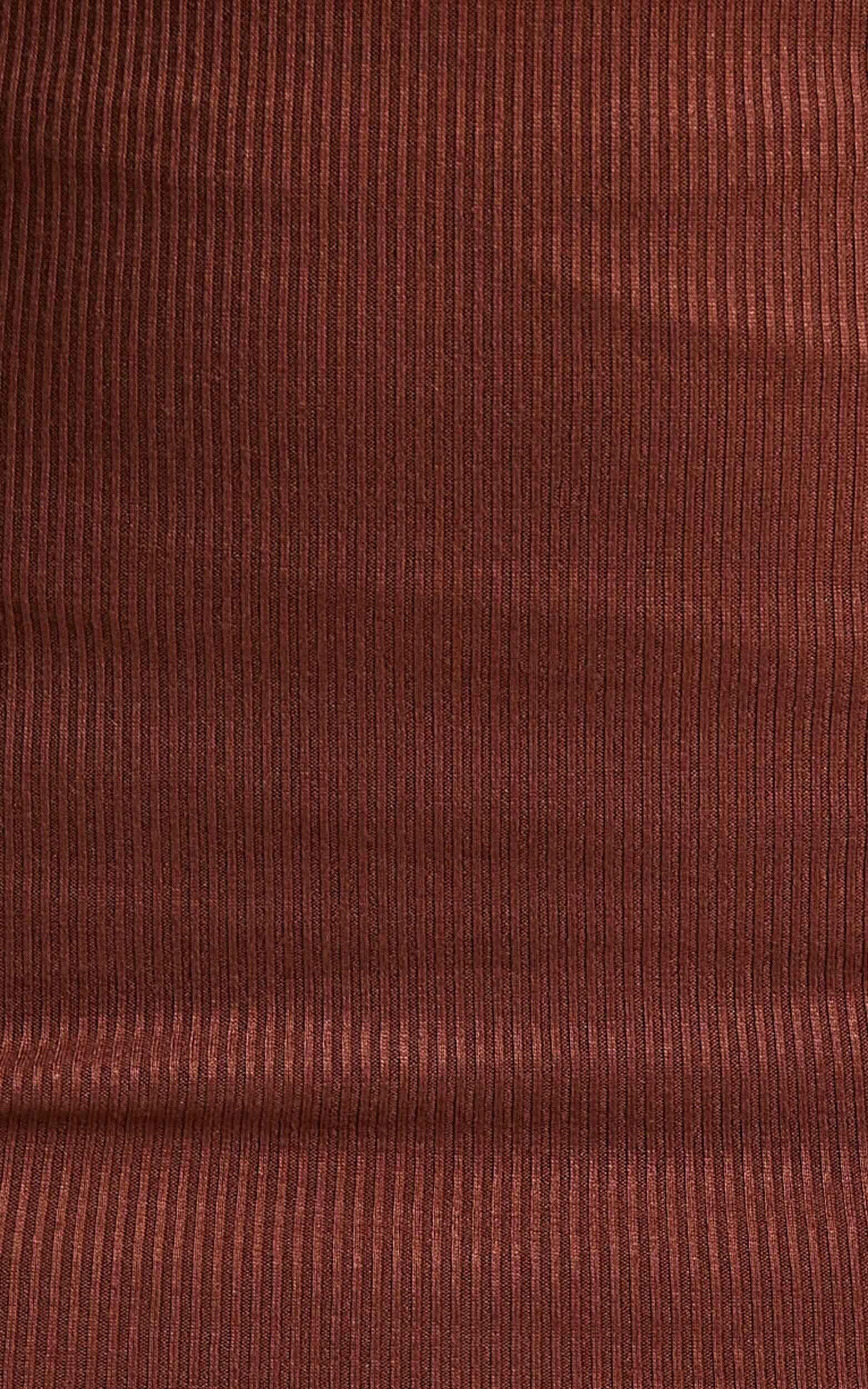 Brittah Mini Dress - Long Sleeve Dress in Chocolate Product Image