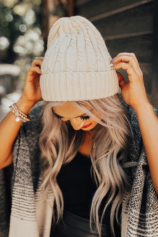 Cozy Debut Beanie In Cream Product Image