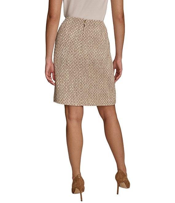 Donna Karan Knee Length Tweed Pencil Skirt Product Image