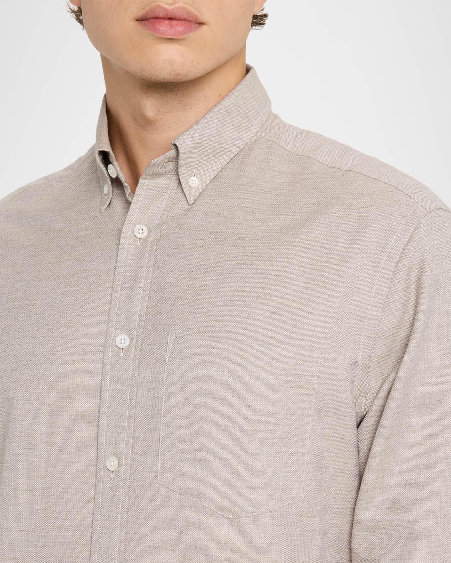Men's Cotton and Cashmere Pocket Sport Shirt Product Image