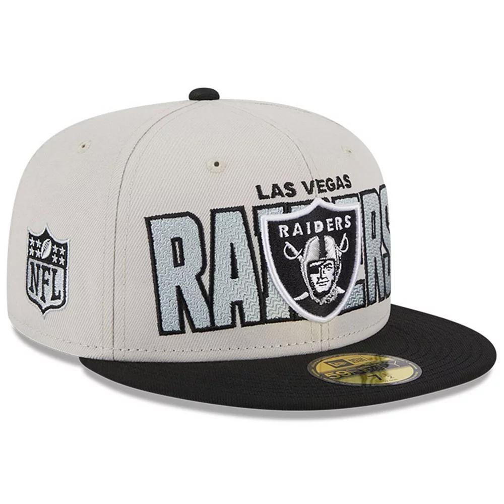 Men's New Era Stone/Black Las Vegas Raiders 2023 NFL Draft On Stage 59FIFTY Fitted Hat, Size: 7 3/4, Lvr Team Product Image