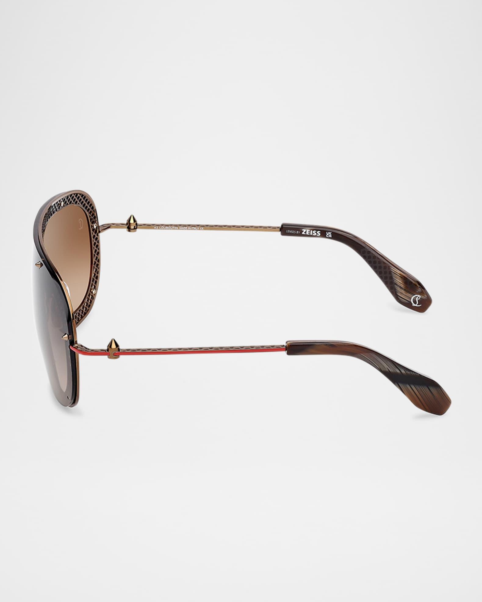 Studded Metal Shield Sunglasses Product Image