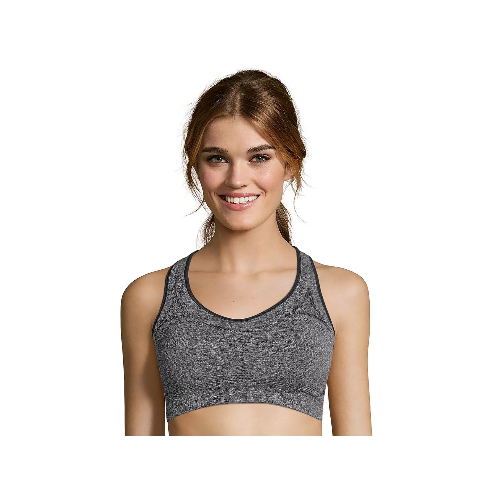 Hanes Solid Core Racerback Sports Bra O9003, Womens Product Image