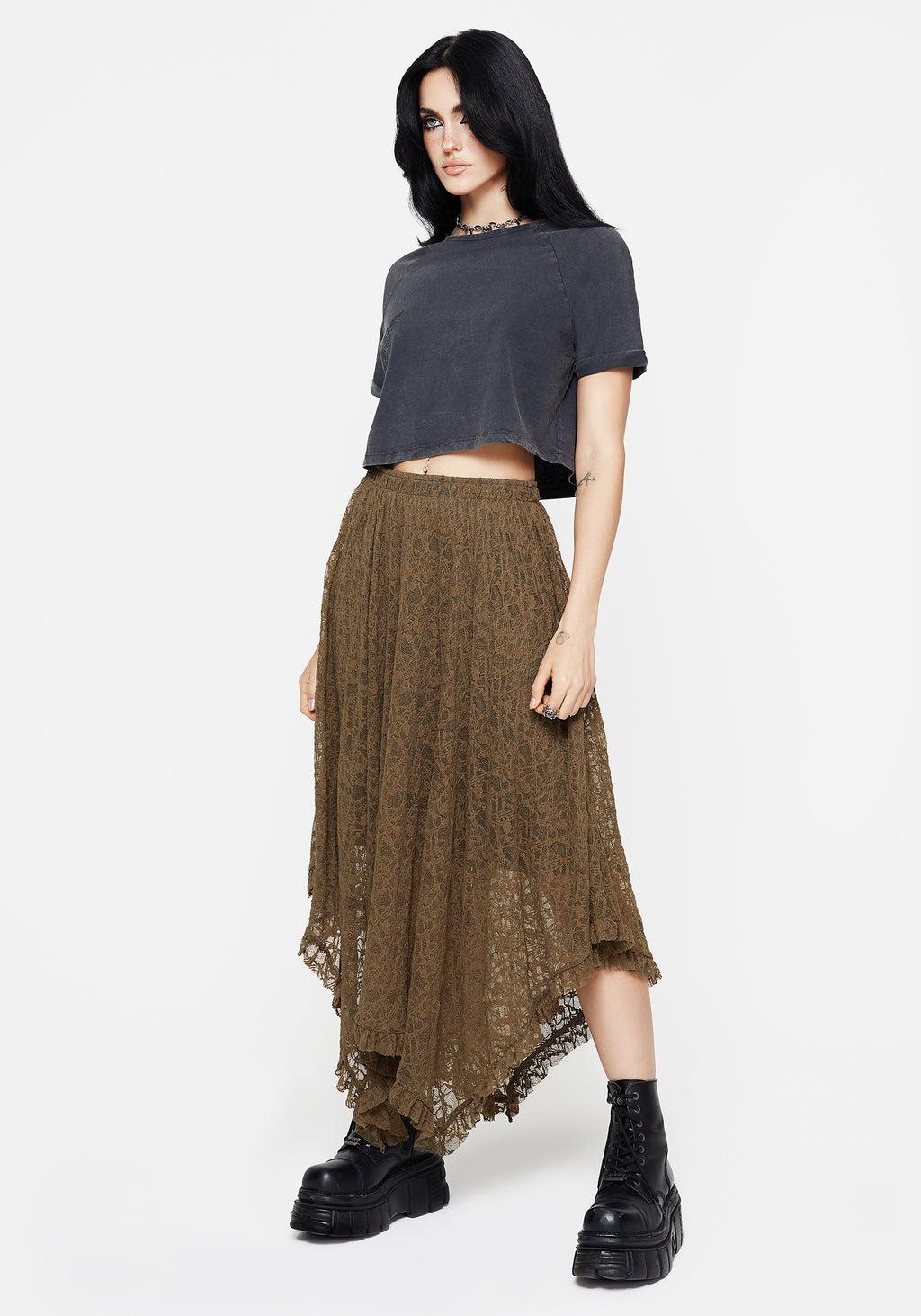 Foxglove Cotton Embroidered Boxy Crop Tee Product Image