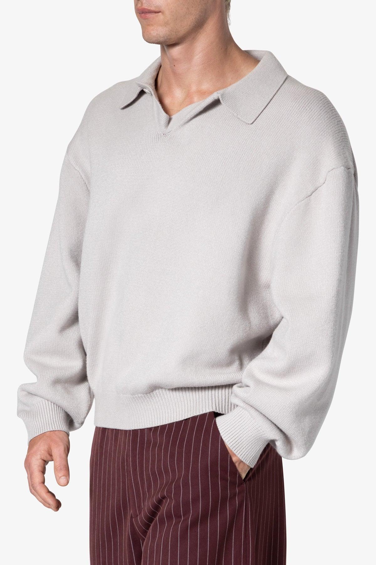 Collared Sweater - Light Grey Product Image