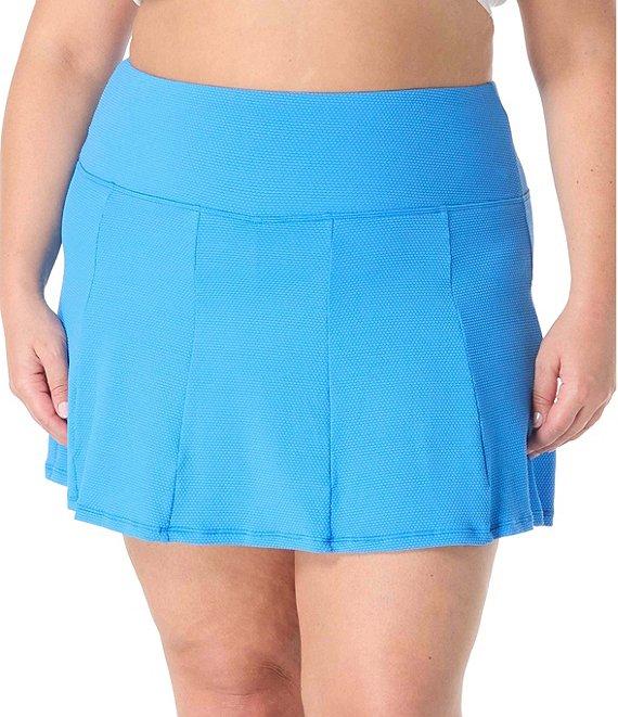 Beach House Plus Size Pique Solid Olivia Princess Seam Swim Skort Product Image