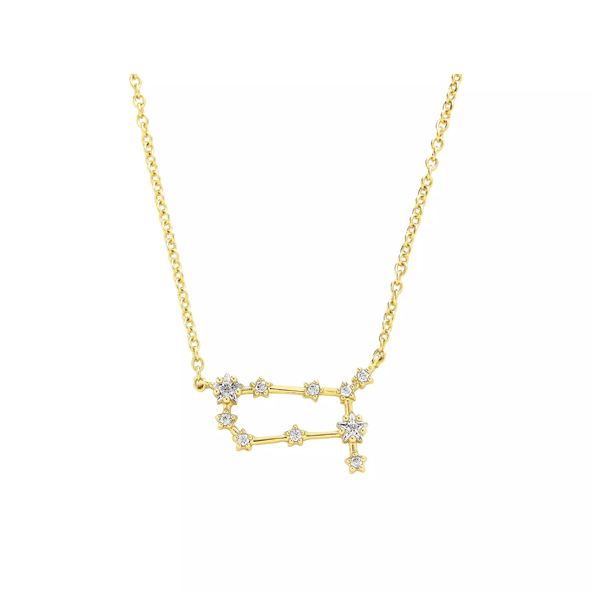 MC Collective Cubic Zirconia Constellation Necklace, Women's, 14k Gold Tone Gemini Product Image