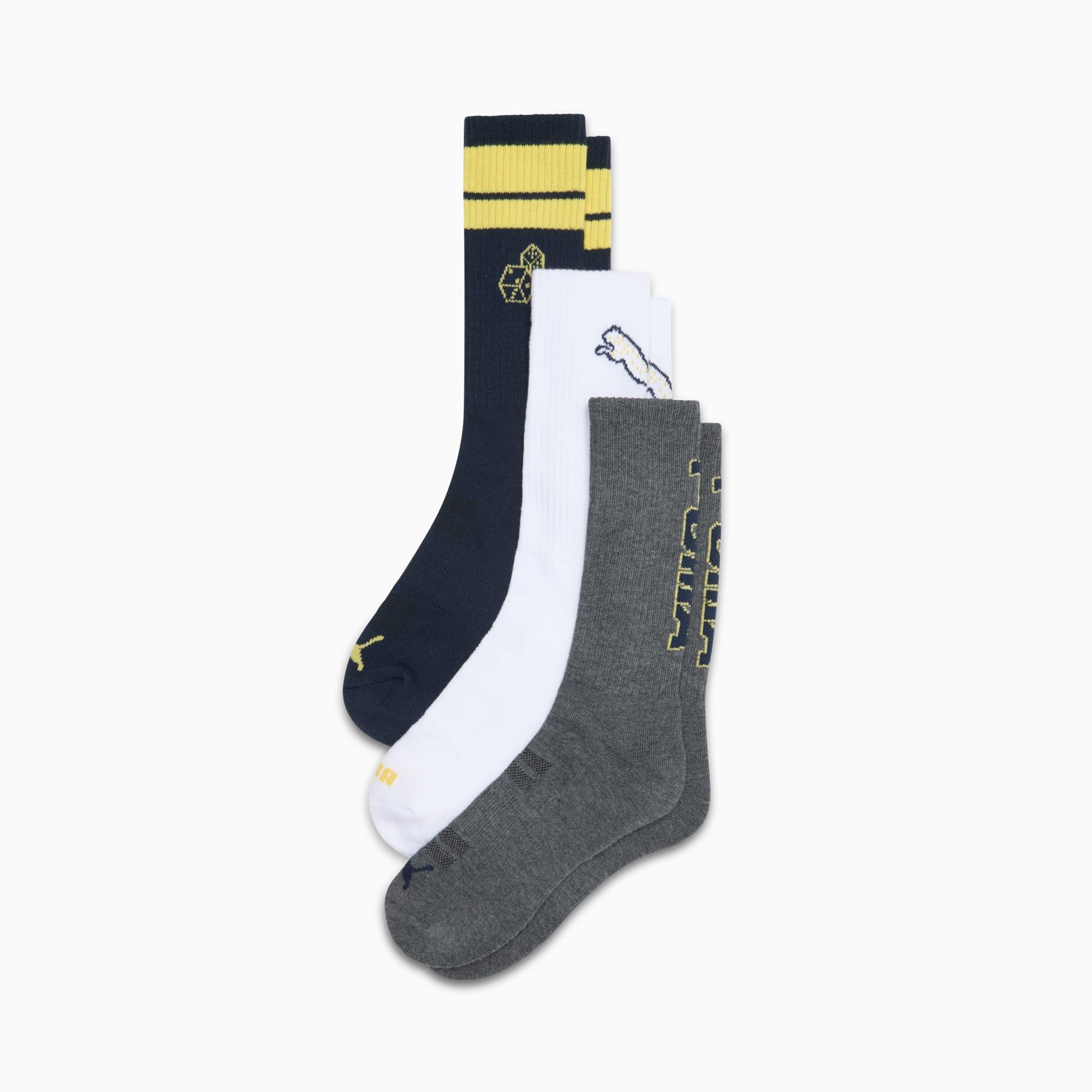 Men's Half-Terry Crew Length Socks (3 Pairs) Product Image