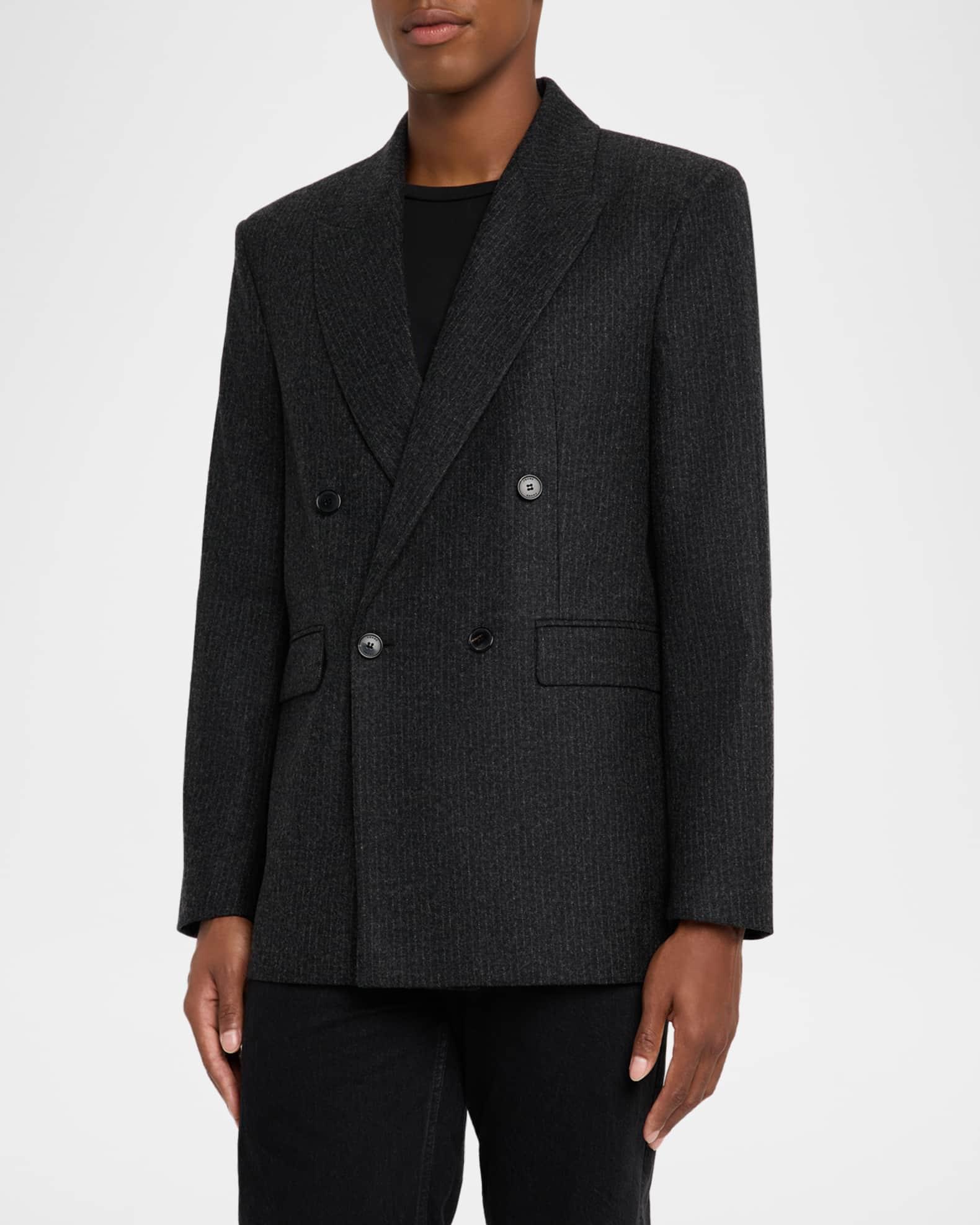 Men's Pinstripe Wool Blazer Product Image