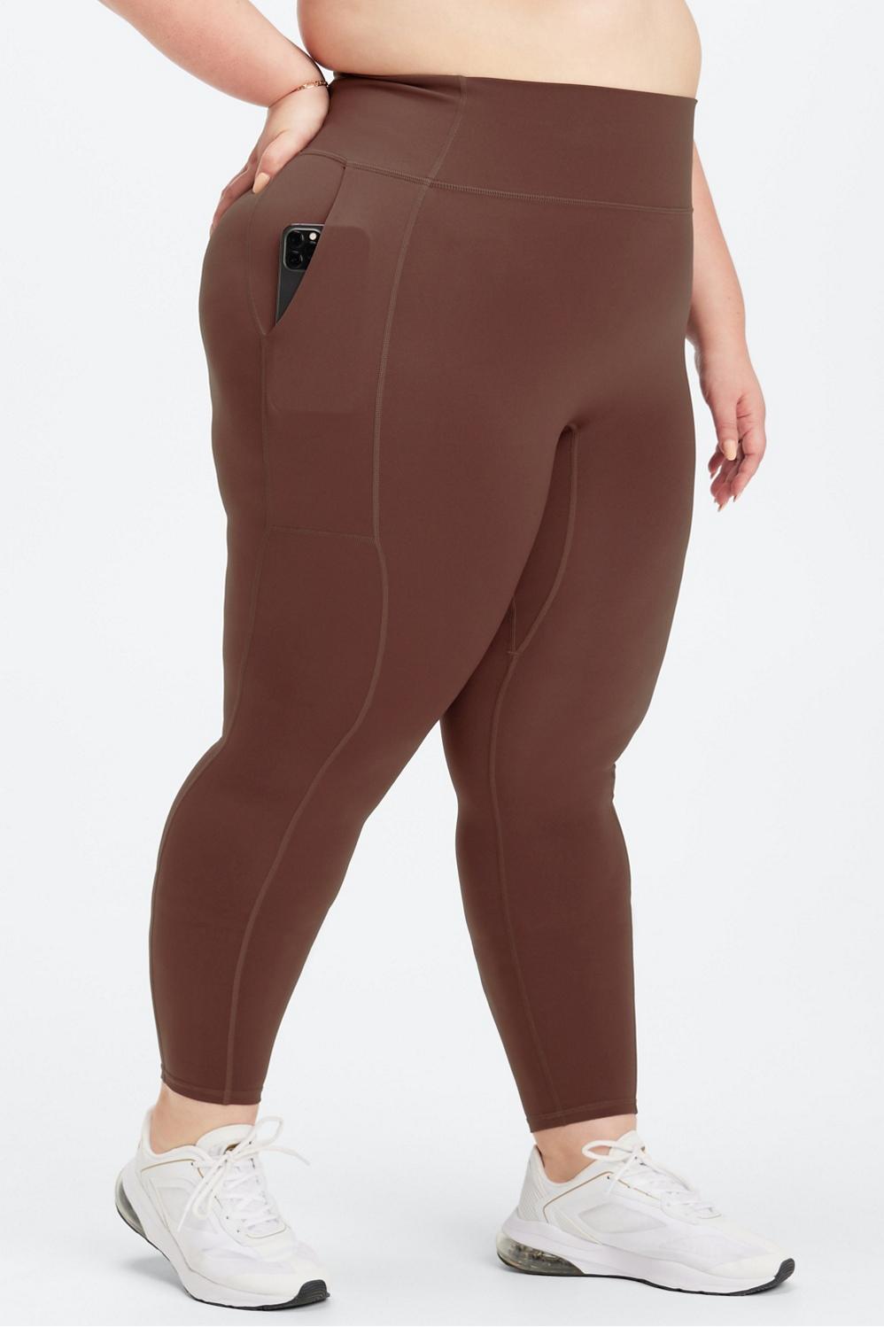 Fabletics Trinity High-Waisted Utility Legging Womens Chicory Coffee plus Size 3X Product Image