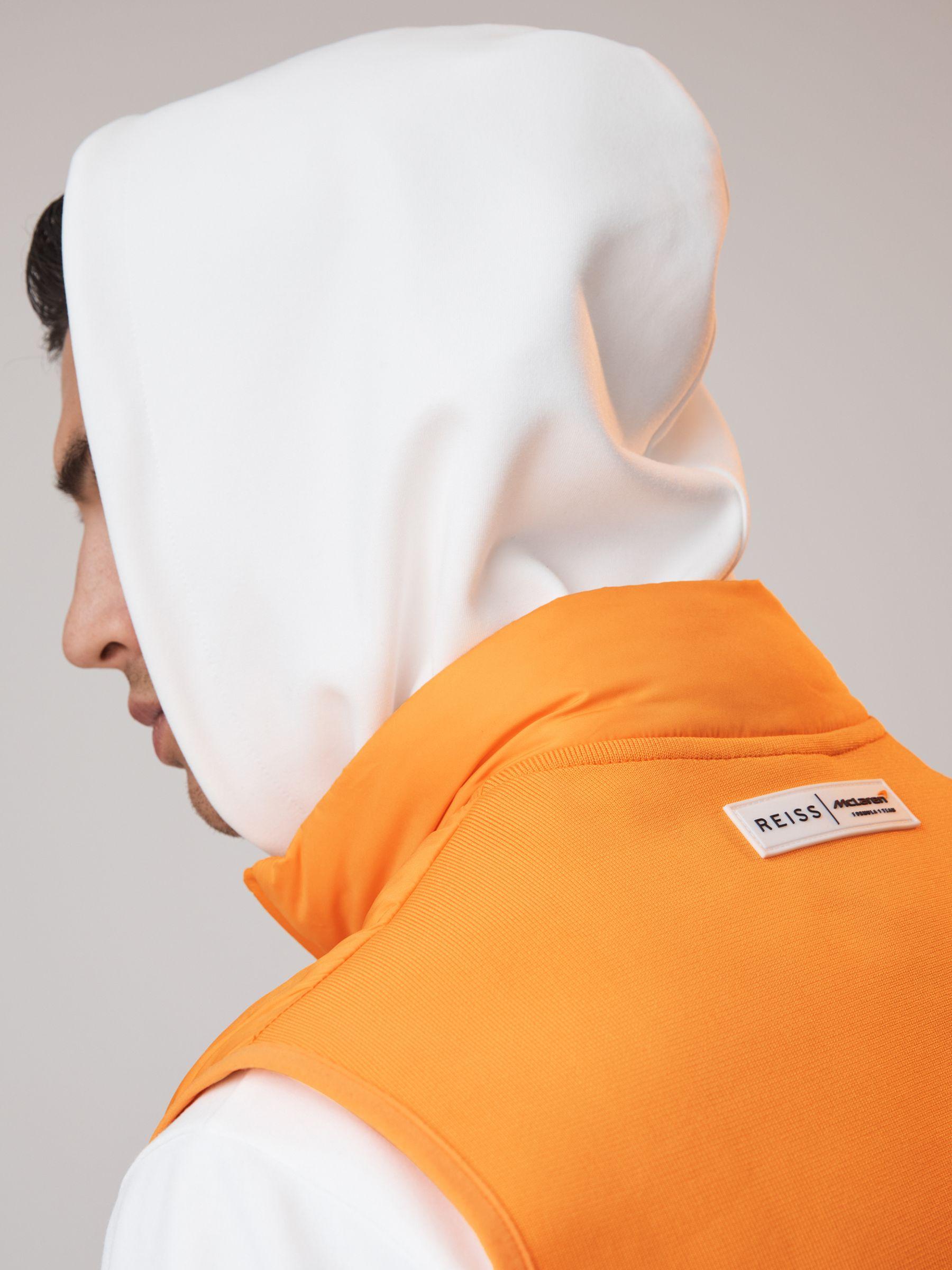 McLaren F1 Hybrid Quilt and Knit Gilet in Papaya Product Image