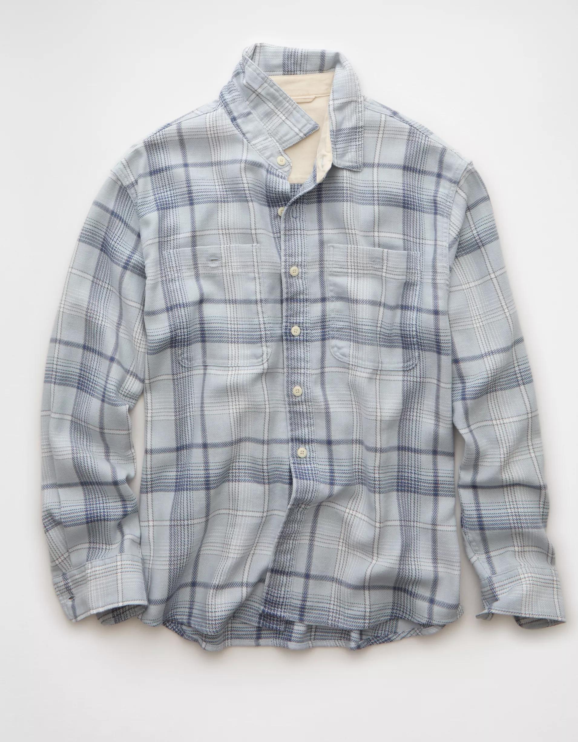 AE Textured Flannel Shirt Product Image