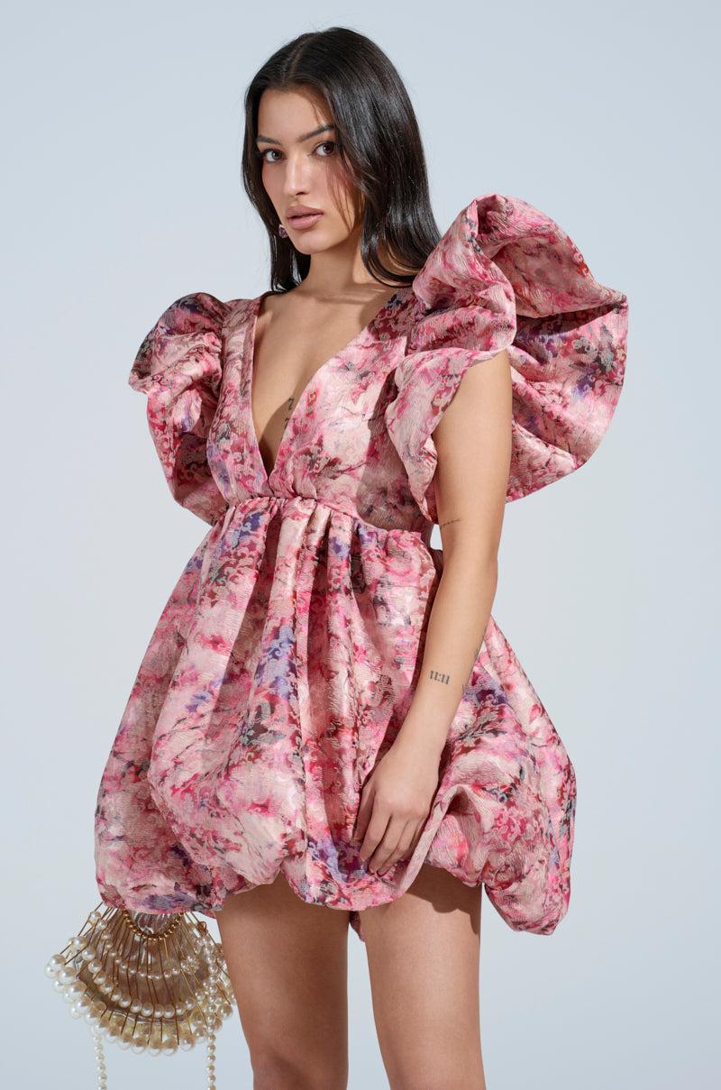 BELLE OF THE BALL PRINTED MINI DRESS Product Image
