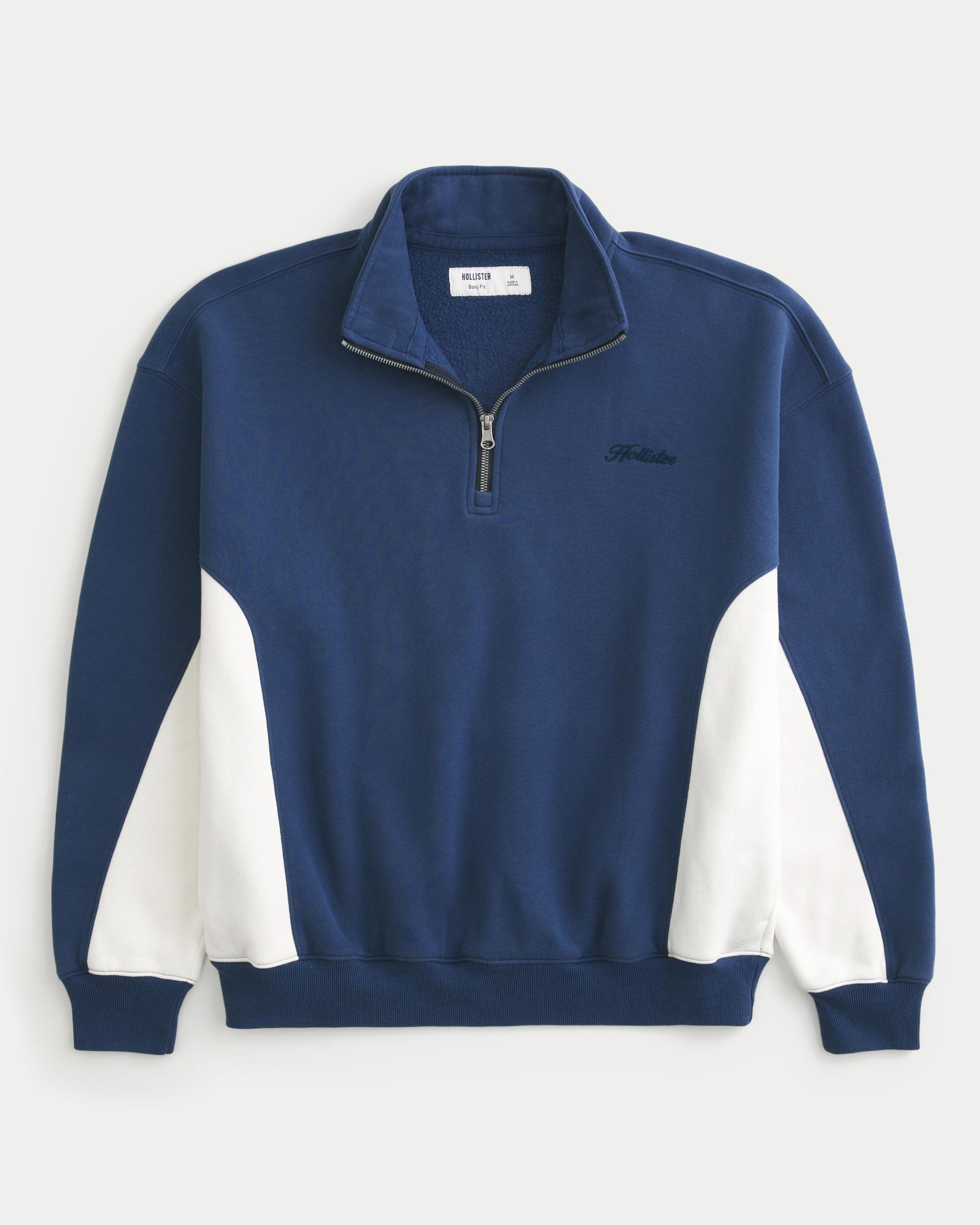 Boxy Logo Quarter-Zip Sweatshirt Product Image