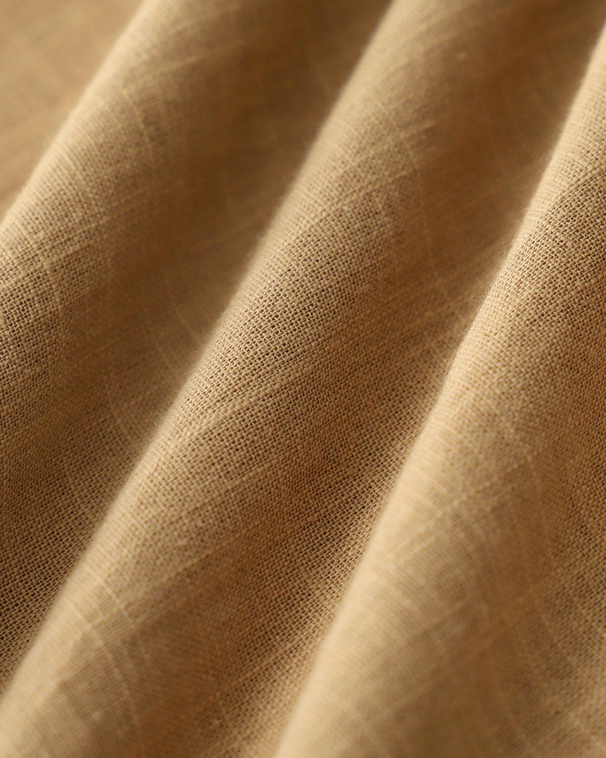 Brown Elastic Waist Pocket Straight Pants Product Image