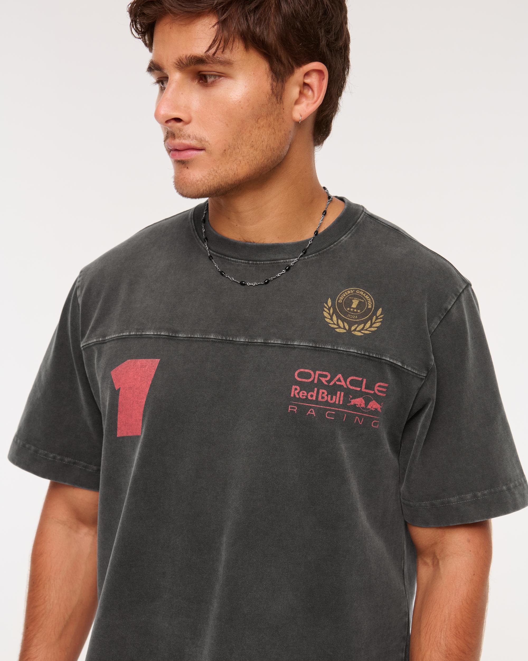 Premium Heavyweight Cropped Oracle Red Bull Racing Tee Product Image