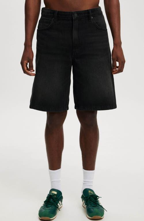 Cotton On Men's Baggy Denim Short in Wicked Black at Nordstrom, Size 38 Product Image