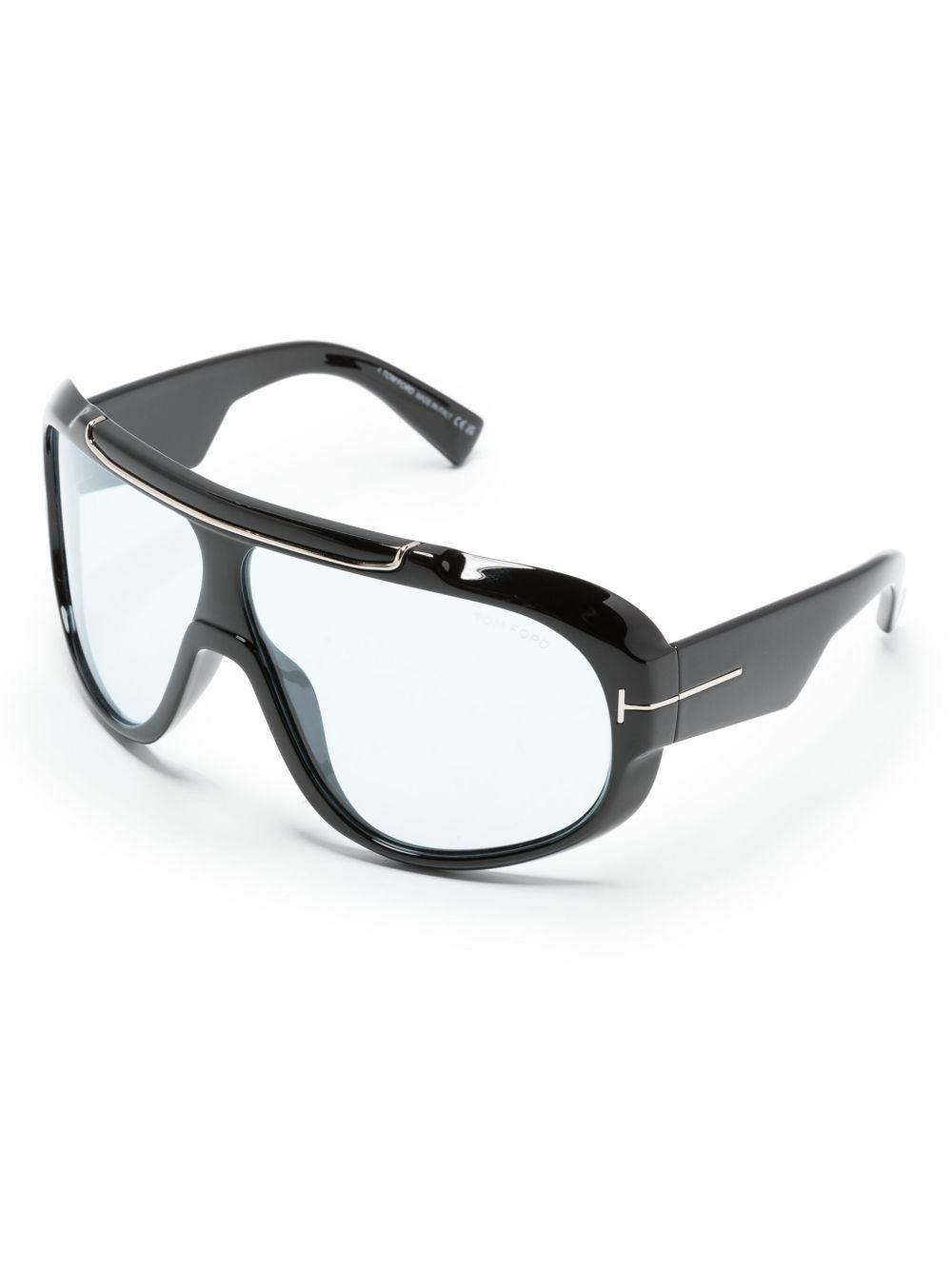 logo-plaque shield-frame sunglasses Product Image