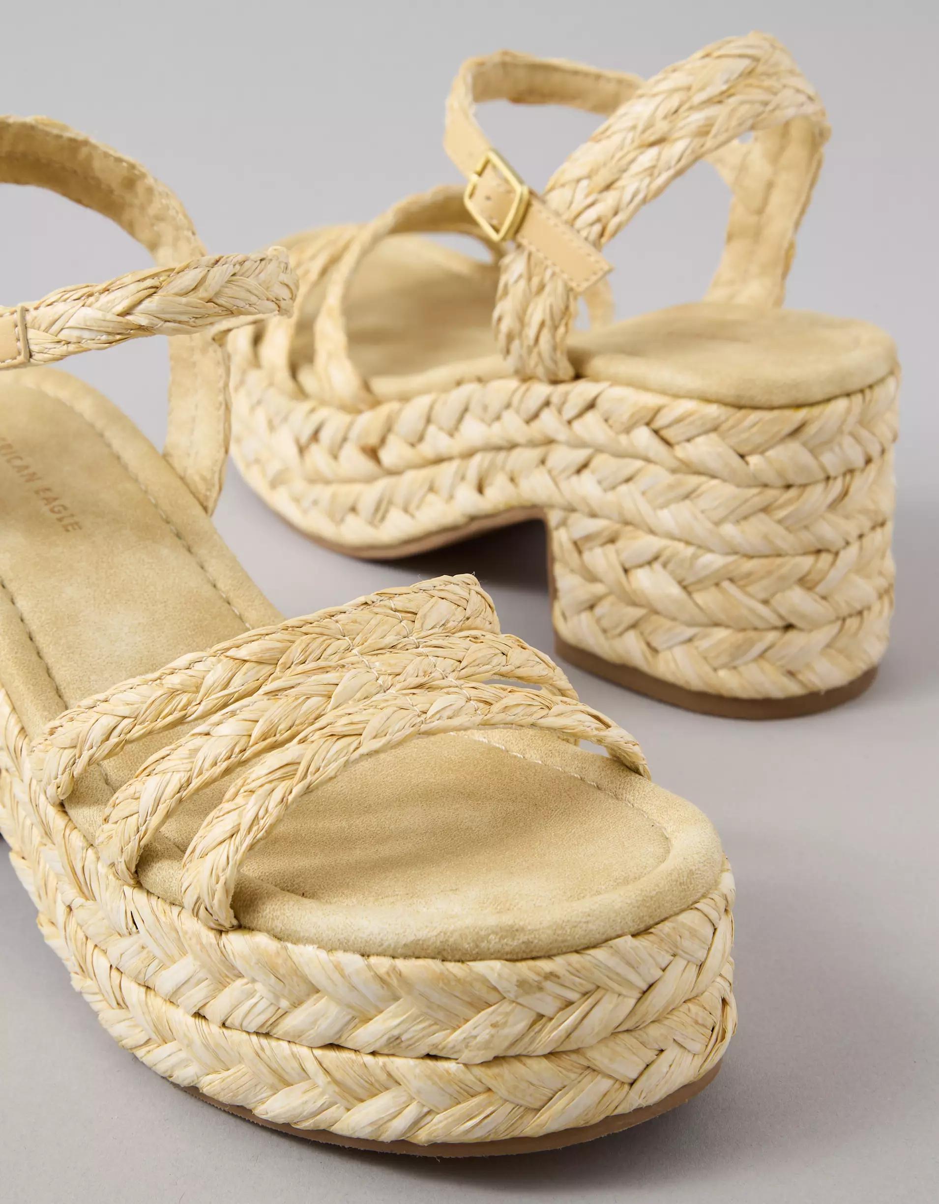 AE Raffia Platform Sandal Product Image