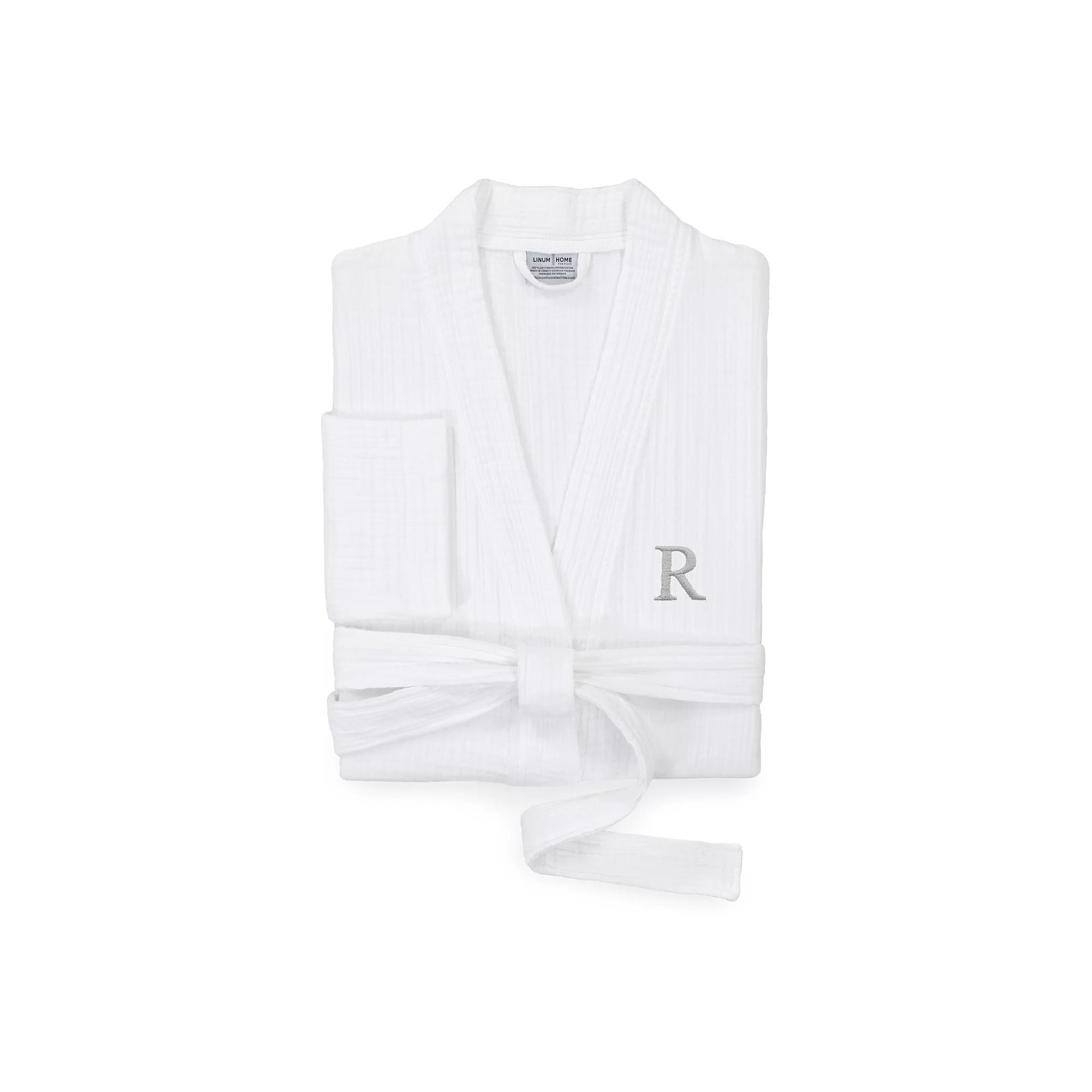 Linum Home Textiles Turkish Cotton Smyrna Personalized Luxury Robe, Adult Unisex,  Product Image